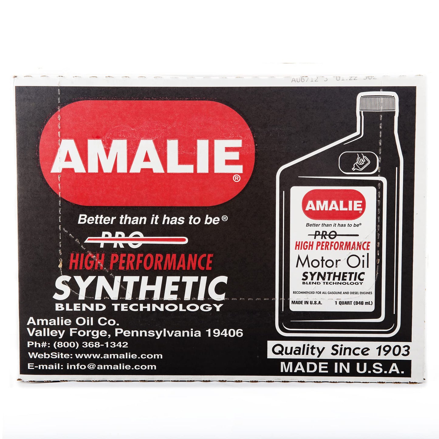 AMALIE-ENGINE OIL-SYNTHETIC BLEND-HIGH MILEAGE-API SP-SAE 10W40-1Q