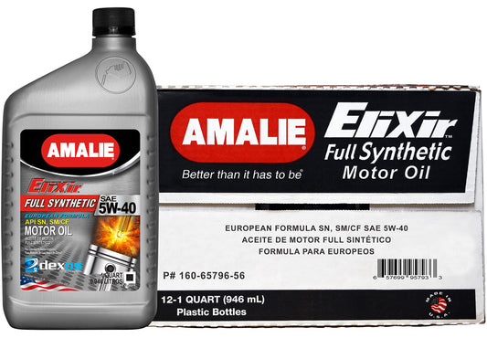 AMALIE-ENGINE OIL-FULL SYNTHETIC-ELIXIR DEXOS 2-API SN-SAE 5W40-1Q
