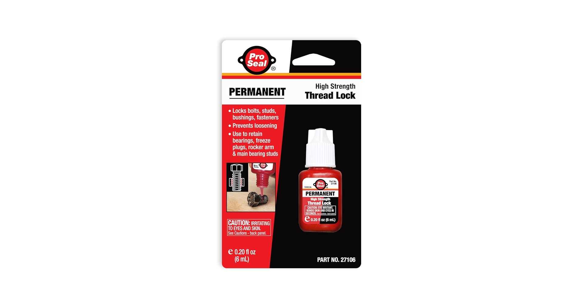 Pro Seal High Strength Thread Lock - Permanent Red