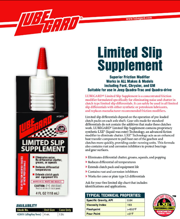LubeGuard Limited Slip Supplement 118 ml