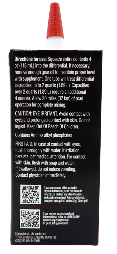 LubeGuard Limited Slip Supplement 118 ml