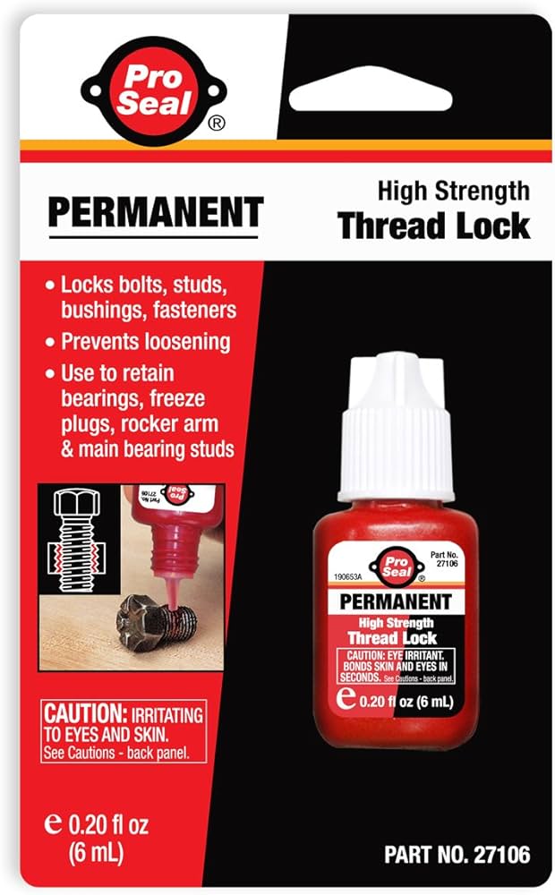 Pro Seal High Strength Thread Lock - Permanent Red