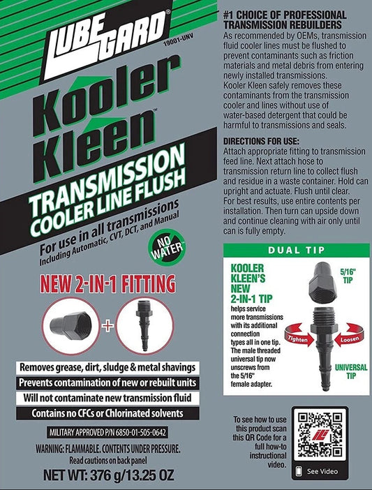 Lubeguard Kooler Kleen Transmission Cooler Line Flush 376g