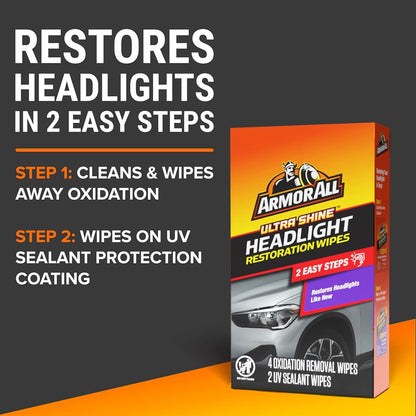 Armor All Headlight Restorer Wipes Kit