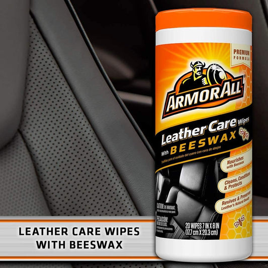 Armor All Leather Care Wipes Beeswax