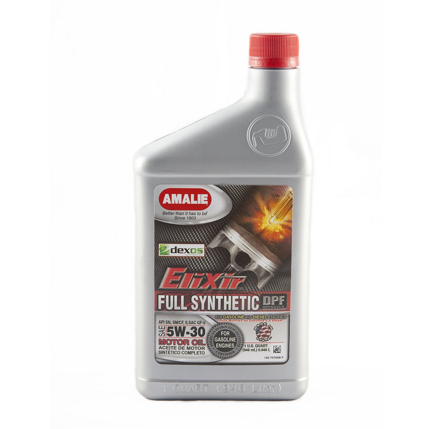 AMALIE-ENGINE OIL-FULL SYNTHETIC-ELIXIR DEXOS 1-API SP-SAE 5W30-1Q