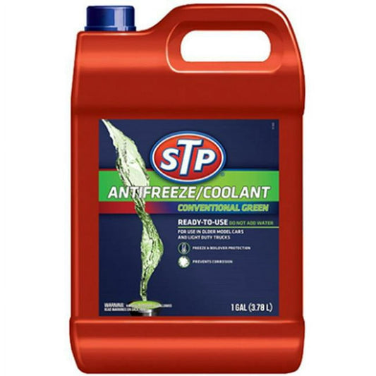 STP 100% Antifreeze - Conventional Green - 1 Gallon